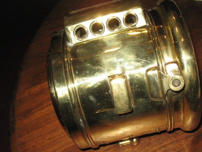 inside view of Phoebus headlamp, left hand