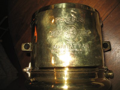 top view of Phoebus headlamp, right hand