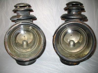 front view of compatible pair of Corcoran side lamps