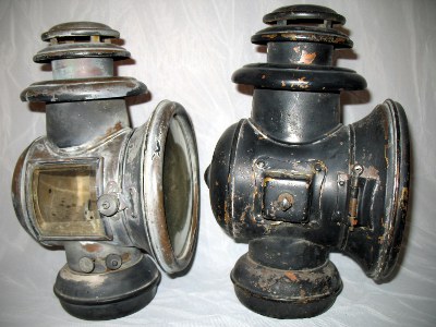 side view of compatible pair of Corcoran side lamps