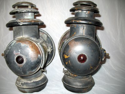 back view of compatible pair of Corcoran side lamps