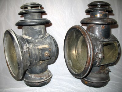 side view of compatible pair of Corcoran side lamps