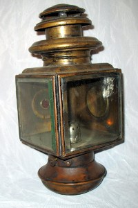 front view of brass right hand side lamp