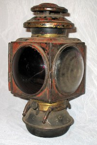 front view of E & J side lamp