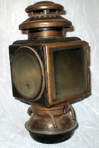 front view of brass right hand side lamp