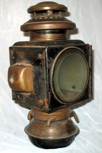 side view of brass right hand side lamp