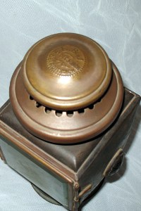 top view of brass right hand side lamp