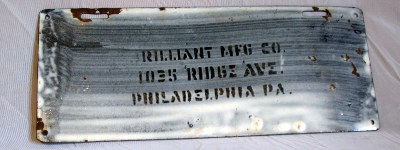 back of 1915 Pennsylvania license plate