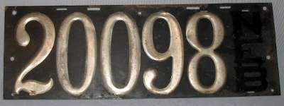 front of Nebraska license plate