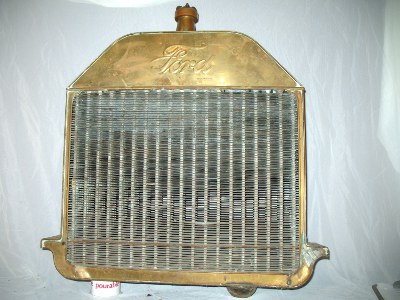 front view of ford brass radiator