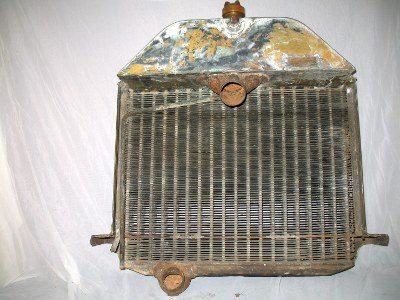 rear view of ford brass radiator