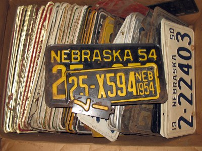 1954 Nebraska plates