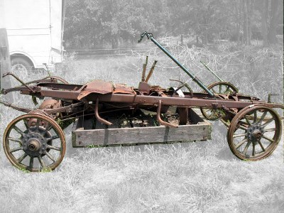 profile view of 1912 Overland Model 59 project car