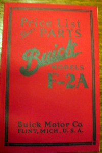 Buick price list cover