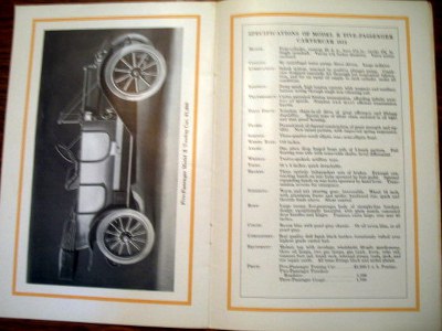 1912 Cartercar brochure inner pages