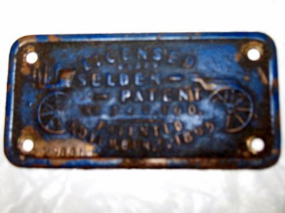 Selden patent plate