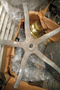 five prong cast aluminum steering spider